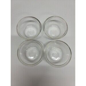 4 Anchor Hocking Glass Flared Custard Cups VTG